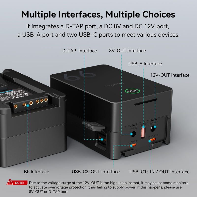 Smallrig vb99 pro mini v montagem bateria 99wh 6800mah pd 100w USB-C carregament