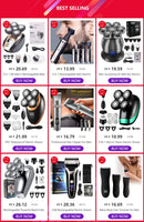 Ipx7 à prova de água barbeador elétrico navalha para homens aparador de cabel