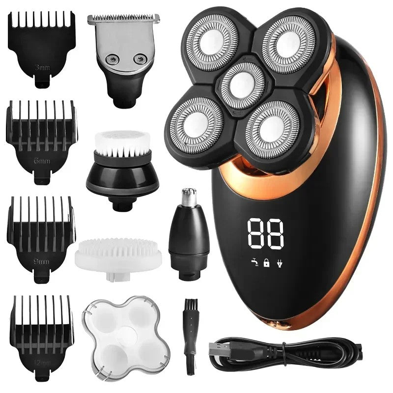 Ipx7 à prova de água barbeador elétrico navalha para homens aparador de cabel