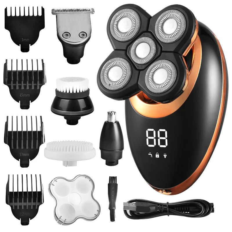 Ipx7 à prova de água barbeador elétrico navalha para homens aparador de cabel