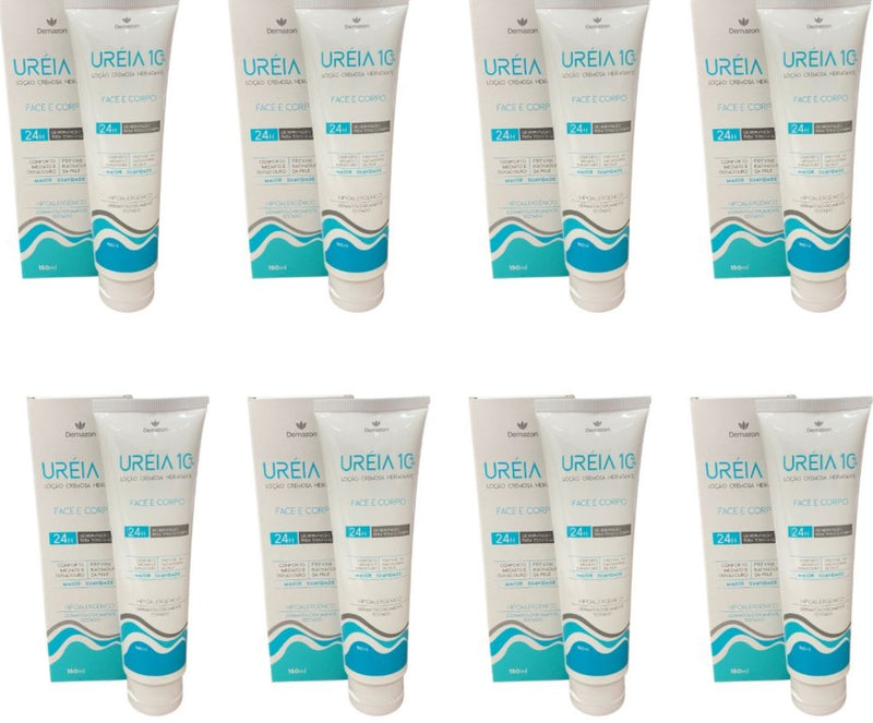 LOÇÃO CREMOSA HIDRATANTE URÉIA 10% 150ML KIT DEMAZON 8 un