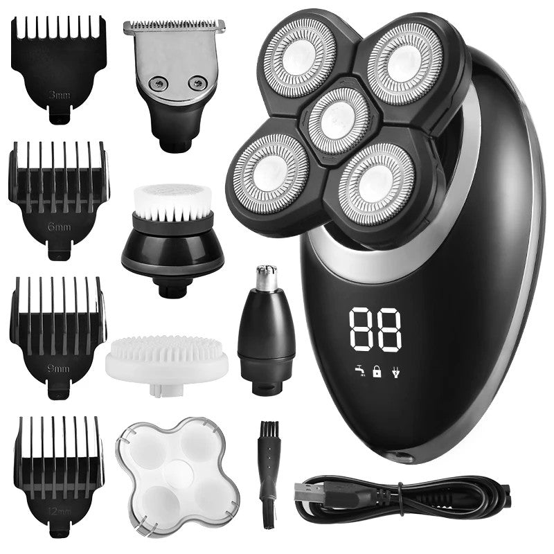 Ipx7 à prova de água barbeador elétrico navalha para homens aparador de cabel