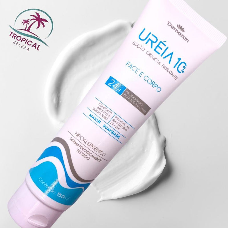 LOÇÃO CREMOSA HIDRATANTE URÉIA 10% 150ML KIT DEMAZON 8 un
