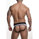 Cueca preto e branco frontal Slip e parte de trás Jockstrap