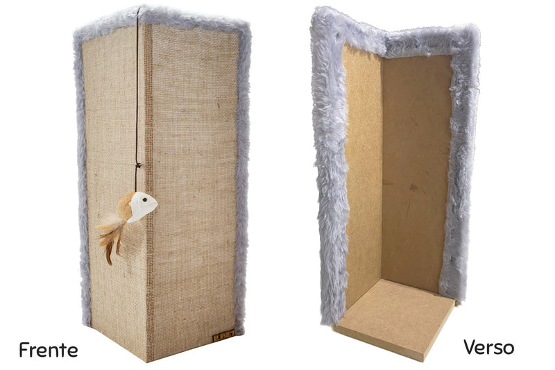 Kit 2 Arranhadores Canto de Sofá e Arranhador Bolinha Para Gatos Sustentável L