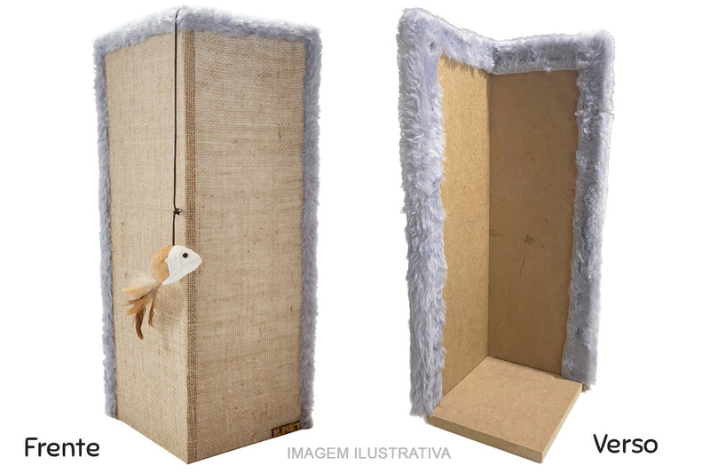 Kit 2 Arranhadores Canto de Sofá e Arranhador Bolinha Para Gatos Sustentável L