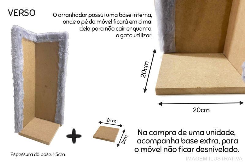 Kit 2 Arranhadores Canto de Sofá e Arranhador Bolinha Para Gatos Sustentável L