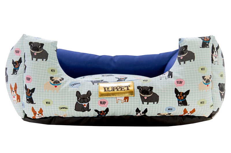 Kit Enxoval Completo para Cachorro 100% Impermeavel Luppet Azul Cachorrinho Tama