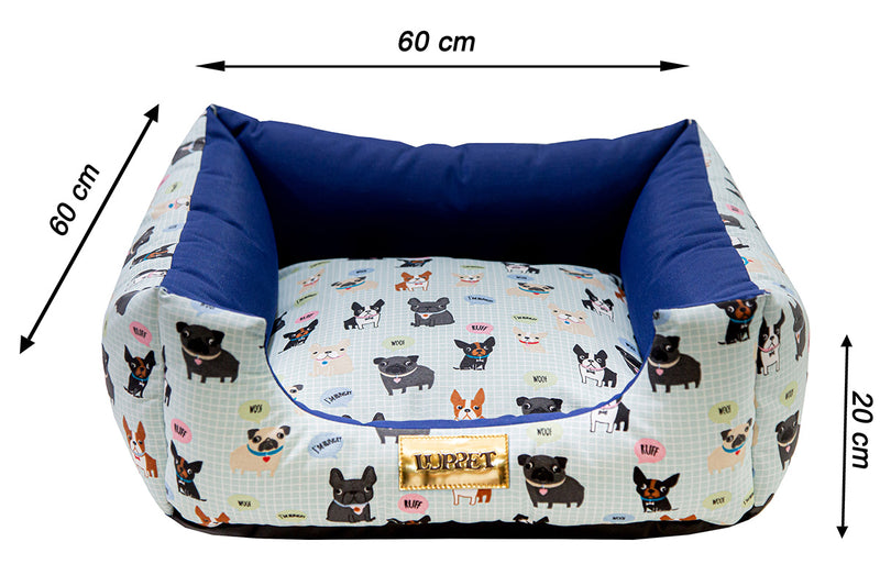 Kit Enxoval Completo para Cachorro 100% Impermeavel Luppet Azul Cachorrinho Tama