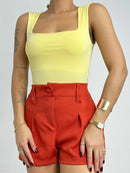 Body Feminino em Suplex Cavado com Decote Quadrado Anae Ref. 941